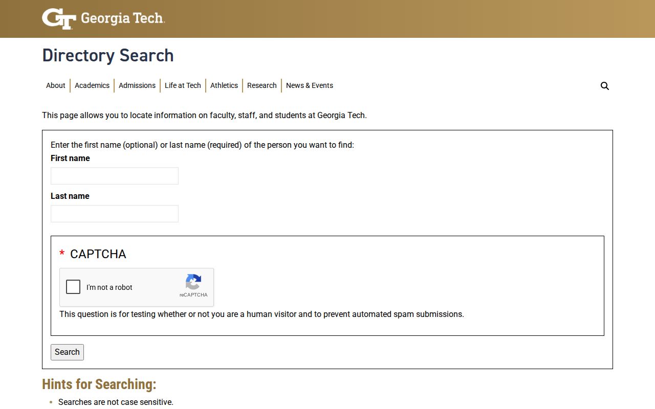 South Fulton people directories regional Georgia Tech directory